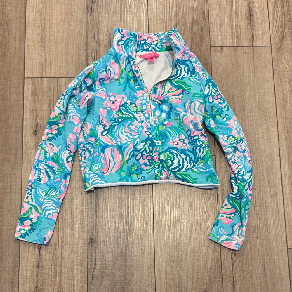 Lilly Pulitzer Blue and Pink Floral Top